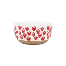 Блюдо AksHome Love Print 11x6 (красный принт)