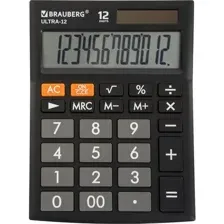 Калькулятор BRAUBERG Ultra 12-BK 250491 (черный)