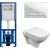 Унитаз подвесной Cersanit Carina New Clean On с инстал.Link Pro (с кнопкой Estetica 64109 белый)
