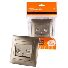 Розетка компьютерная TDM Electric Лама SQ1815-0719 (бронза)