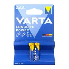 Батарейка AAA LR03 BL-2 (упак. 2шт.) 1.5V Varta Long Life Power