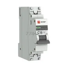 Автоматический выключатель EKF PROxima ВА 47-63 DC 1P 16А C 6кА (mcb4763-DC-1-16C-pro)