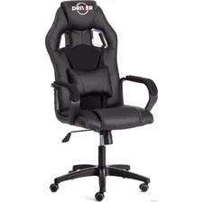 Игровое (геймерское) кресло TetChair Driver (иск. кожа/ткань, черный/черный)
