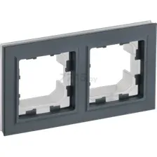 Рамка двухместная IEK Brite графит (BR-M22-44-K53)