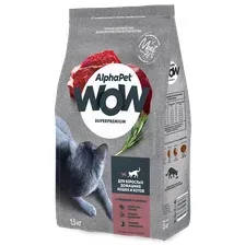 Сухой корм для кошек AlphaPet WOW Superpremium Cat Indoor Говядина с печенью 1.5 кг