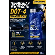 Тормозная жидкость DOT 4 MANNOL 3002 455г