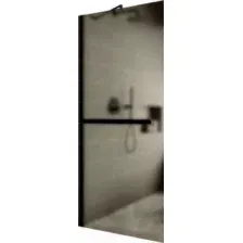 Душевая стенка MaybahGlass 109x195 / MGD-710-6ш (бронзовое матовое стекло/черный)