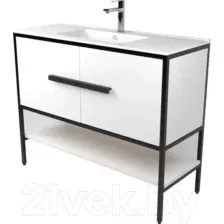 Тумба под умывальник Дабер 007 WeltWasser Deilbach 7517-100 / Т7.10W.2.5 (черный/белый)
