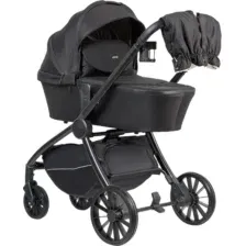 Детская универсальная коляска Farfello 2в1 Baby shell Total / BS-11 (черный/черная рама)