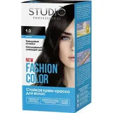 Крем-краска для волос Studio Professional Fashion Color 1.0 (черный)