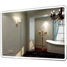 Пекам Зеркало Marta 1 140x80 marta1-140x80scl (с подсветкой, с сенсором на прикосновение, часами)