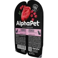 AlphaPet Superpremium Говядина и малина в соусе 80 г