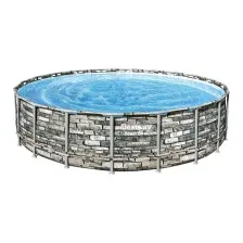 Каркасный бассейн Bestway Power Steel Камень 56883 (610x132)
