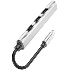 USB-хаб Hoco HB26 (серебристый)