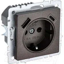 Розетка IEK Brite BR-R14-16-U22-018-K45