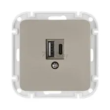 Розетка USB двойная скрытая BYLECTRICA Astrum песочная (РП5-6561 песочн)