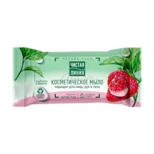 МЫЛО ЧИСТАЯ ЛИНИЯ косметическое КЛУБНИКА 75ГР