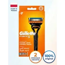 Мужская бритва Gillette Fusion 5 с 2 сменными лезвиями. Станок Джиллет Фьюжн 5 с двумя сменными кассетами и 5 лезвиями для гладкого бритья + гелевая полоска