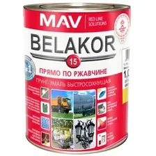 Грунт-эмаль MAV Belakor-15 Ral 1023 1 л (матовый желтый)