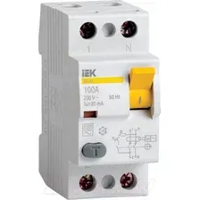 Дифференциальный автомат IEK ВД1-63 2Р 50А 30мА MDV10-2-050-030