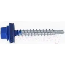Саморез Starfix Кровельный по дереву 4.8x29 шайба с прокл. PT1 / SMC2-51576-200 (200шт, оцинкованный, RAL 5005 сигнальный синий)