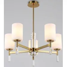 Люстра Ambrella LH56261/5 BS/FR (латунь/белый матовый)