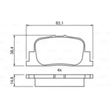 Комплект тормозных колодок, дисковый тормоз BOSCH 0 986 495 389