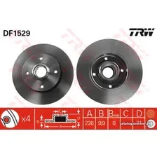 Тормозной диск TRW DF1529