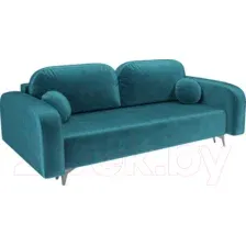 Диван Mebel-Ars Цюрих (бархат сине-зеленый Star Velvet 43 Black Green)