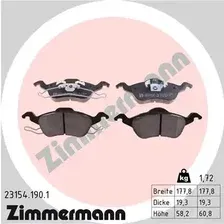 Тормозные колодки дисковые передняя ось ZIMMERMANN 23154.190.1