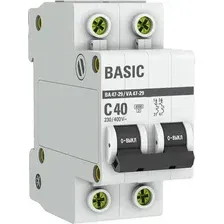 Выключатель автоматический EKF ВА 47-29 2P 40A (C) 4.5кА