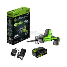 Пила сабельная аккумуляторная GREENWORKS GPT-CRS-25 24V (1200507CUB)