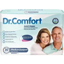 Подгузники для взрослых Dr.Comfort Adult Diaper Jumbo, Medium, 30 шт
