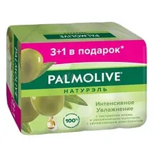 Мыло туалетное PALMOLIVE Натурэль Интенсивное Увлажнение с экстрактом оливы и увлажняющим молочком, 4 х 90 г
