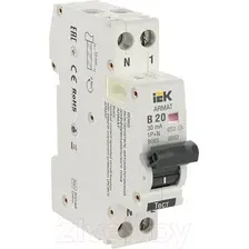 Дифференциальный автомат IEK AR-B06S-1N-C20C030
