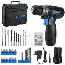 Дрель-шуруповерт аккумуляторная DEKO DKCD12 SET 92 12В,32Нм,0-400/0-1500об/мин,сталь/дерево 10/25мм,подсветка,1.65кг,АКБ li-ion 2х2.0 А/ч,ЗУ