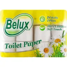 Туалетная бумага Belux 2 слоя, белый, 24 рулона