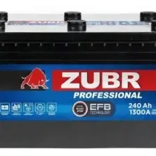Аккумуляторная батарея! EFB 240Ah 1300A слева 518x276x242 ZUBR ZET2403