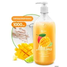 GRASS 125418 Жидкое крем-мыло Milana «Манго и лайм», 1л