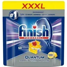 Таблетки для посудомоечной машины Finish Powerball Quantum AIO с лимоном (60 шт)