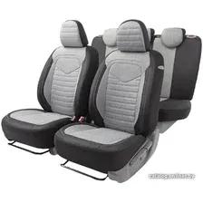 Комплект чехлов для сидений Autoprofi Linen LIN-1505 (черный/светло-серый)
