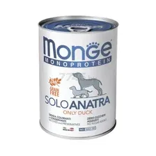 Влажный корм для собак MONGE Monoprotein паштет из утки консерва 400 г (70014434)