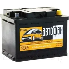 Автомобильный аккумулятор Автофан 6СТ-55 Евро (55 А/ч)