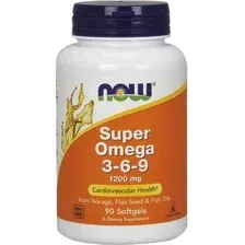Жирные кислоты NOW Foods Omega 3-6-9 Super 1200MG (90капсул)