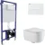 Унитаз подвесной Berges Wasserhaus Tornas Rimless + Visam Slim 525 EX-043408 (с кнопкой, с сиденьем)