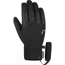 Перчатки лыжные Reusch Lleon R-Tex XT/ 6102219-7707 (р-р 7.5, Black/Gold Inch)
