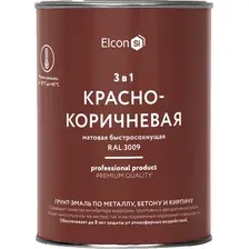 Краски и эмали Elcon По ржавчине 3в1 (800г, матовый красно-коричневый)