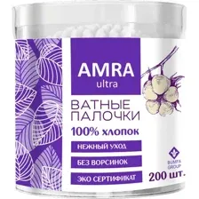 Ватные палочки Amra Стакан (200шт)