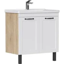 EQUIL Тумба с умывальником Lago 80.2D + Kirovit Фостер 80 (4640021064733) (напольная)