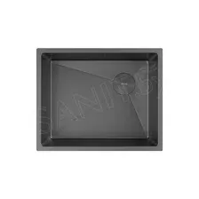 Кухонная мойка Zorg Zerox 54 / 59 / 74 U / IF Side SF Zurinox PVD Gunblack (59х44 / графит)